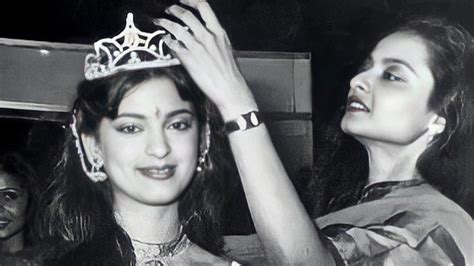 Juhi Chawlas Pictures With Rekha From Miss India 1984。